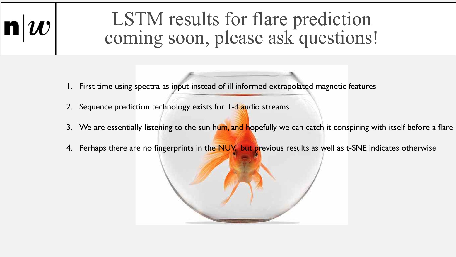 LSTM results for flare prediction coming soon, please ask questions!