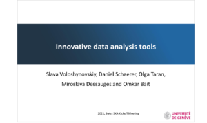 Cover image for the presentation Innovative Data Analysis Tools at the Swiss SKA kick-off meeting